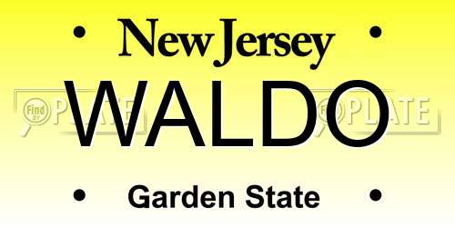 WALDO New Jersey License Plate