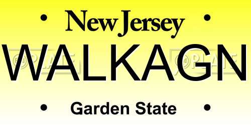 WALKAGN New Jersey License Plate