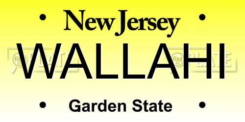 WALLAHI New Jersey License Plate
