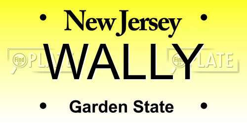 WALLY New Jersey License Plate
