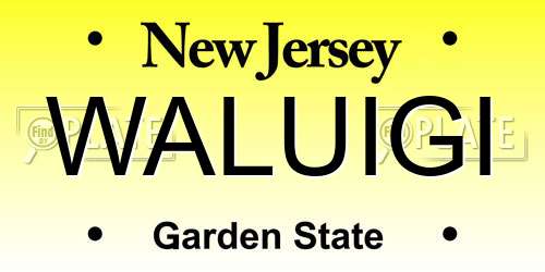 WALUIGI New Jersey License Plate