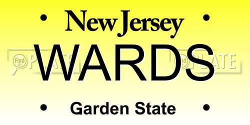 WARDS New Jersey License Plate