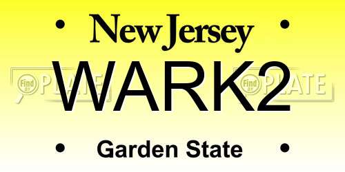 WARK2 New Jersey License Plate