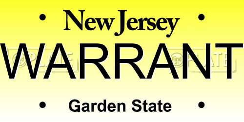 WARRANT New Jersey License Plate