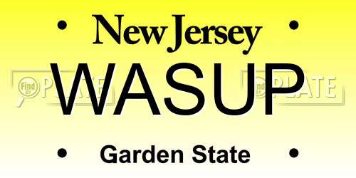 WASUP New Jersey License Plate