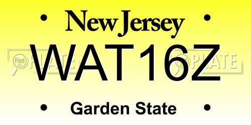 WAT16Z New Jersey License Plate