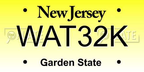 WAT32K New Jersey License Plate