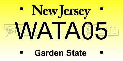 WATA05 New Jersey License Plate