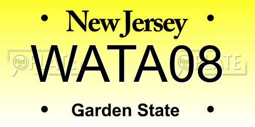 WATA08 New Jersey License Plate