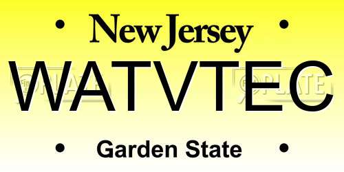 WATVTEC New Jersey License Plate