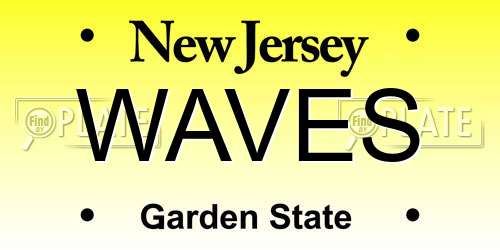 WAVES New Jersey License Plate