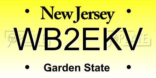 WB2EKV New Jersey License Plate