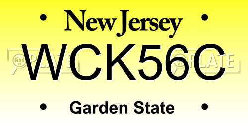WCK56C New Jersey License Plate