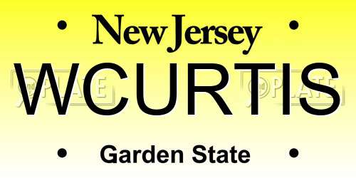 WCURTIS New Jersey License Plate