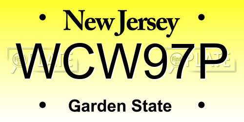 WCW97P New Jersey License Plate