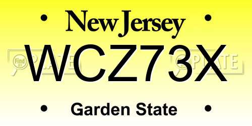 WCZ73X New Jersey License Plate