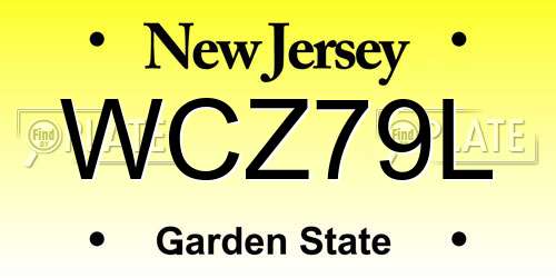 WCZ79L New Jersey License Plate