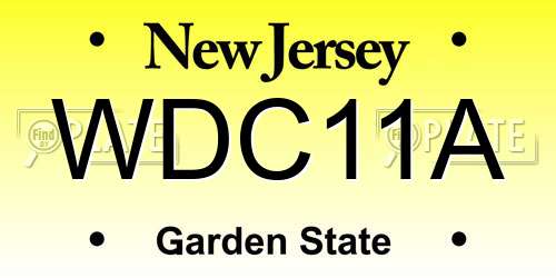 WDC11A New Jersey License Plate