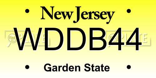 WDDB44 New Jersey License Plate