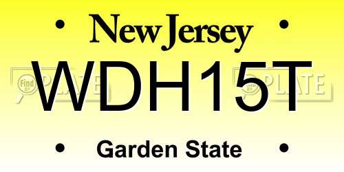 WDH15T New Jersey License Plate