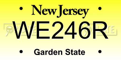 WE246R New Jersey License Plate