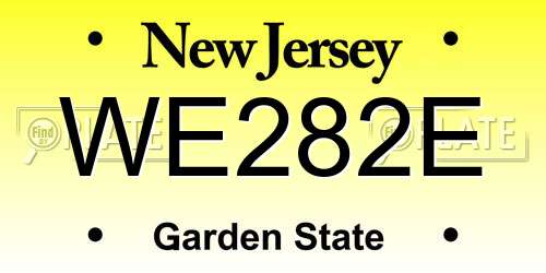 WE282E New Jersey License Plate