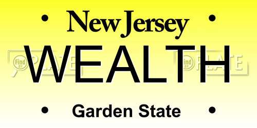 WEALTH New Jersey License Plate