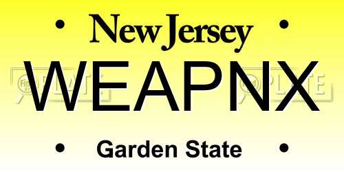 WEAPNX New Jersey License Plate
