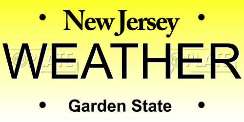 WEATHER New Jersey License Plate