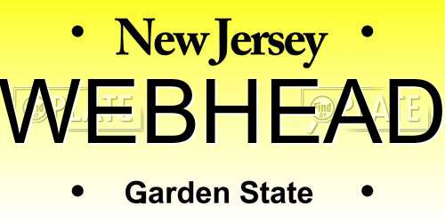 WEBHEAD New Jersey License Plate