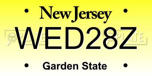 WED28Z New Jersey License Plate