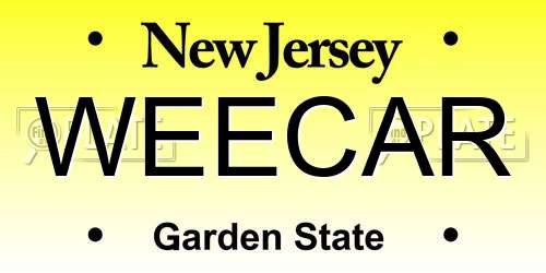 WEECAR New Jersey License Plate