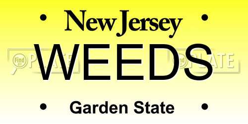 WEEDS New Jersey License Plate