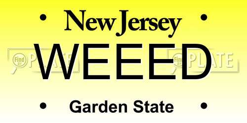 WEEED New Jersey License Plate