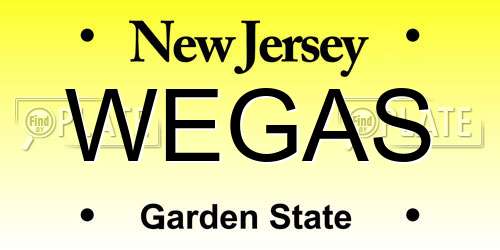 WEGAS New Jersey License Plate
