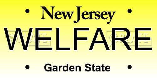 WELFARE New Jersey License Plate