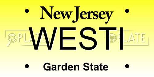 WESTI New Jersey License Plate