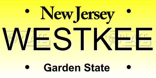 WESTKEE New Jersey License Plate