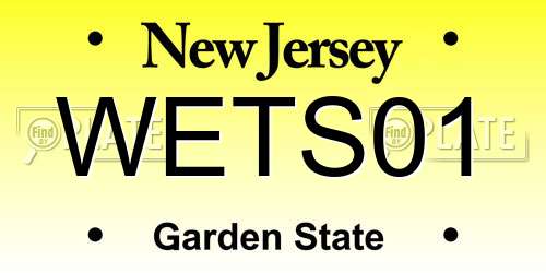 WETS01 New Jersey License Plate