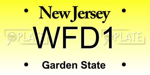 WFD1 New Jersey License Plate