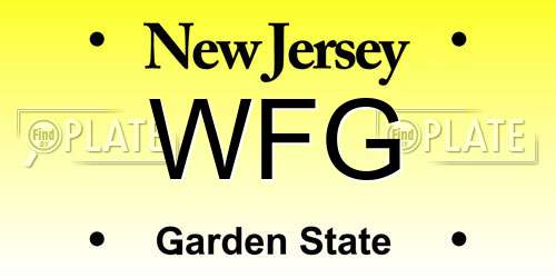 WFG New Jersey License Plate