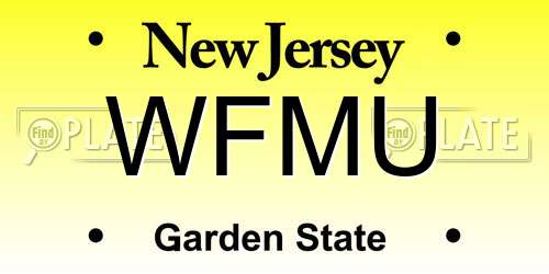 WFMU New Jersey License Plate