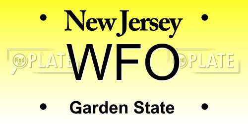 WFO New Jersey License Plate