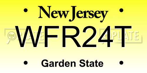 WFR24T New Jersey License Plate
