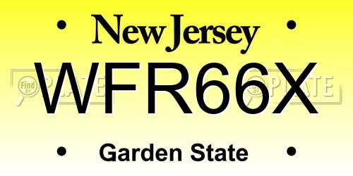 WFR66X New Jersey License Plate