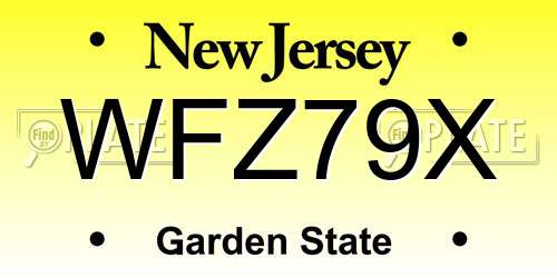 WFZ79X New Jersey License Plate