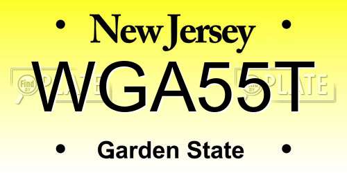 WGA55T New Jersey License Plate