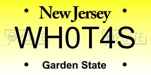 WH0T4S New Jersey License Plate