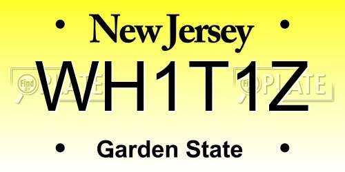 WH1T1Z New Jersey License Plate