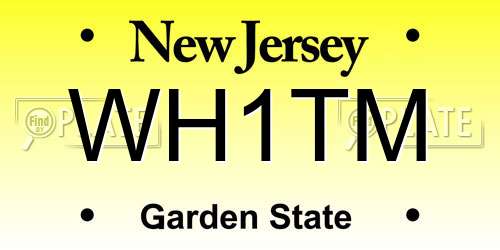 WH1TM New Jersey License Plate